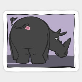 Butts Butts Butts - Rhino Sticker